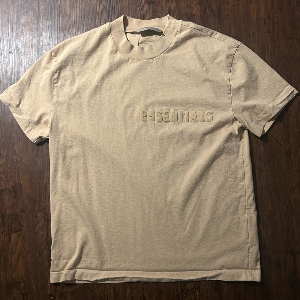 Essentials Tan Short Sleeve Tee Casual Style